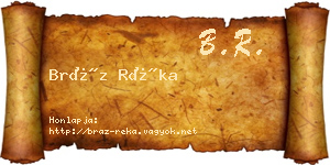 Bráz Réka névjegykártya